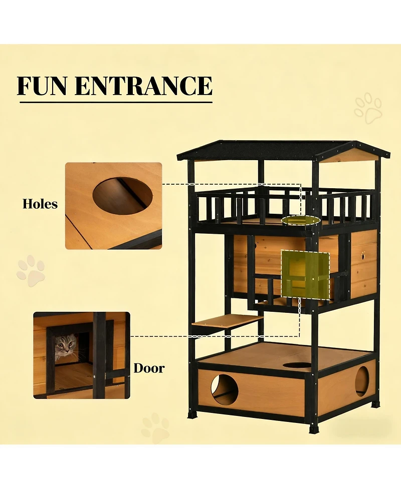 Zeus & Ruta Wooden Pet House