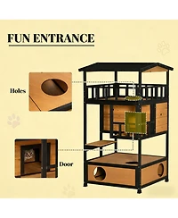 Zeus & Ruta Wooden Pet House