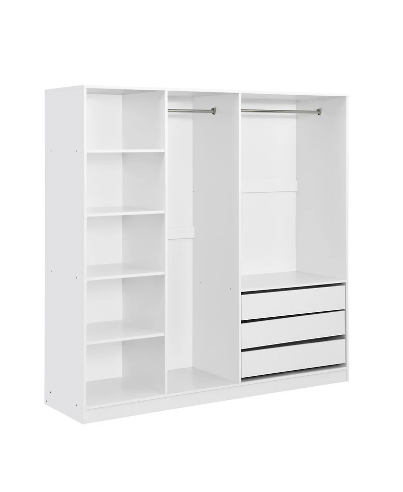 Streamdale Furniture Modern Open Wardrobe with Drawers & Shelves