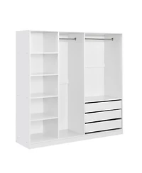 Streamdale Furniture Modern Open Wardrobe with Drawers & Shelves