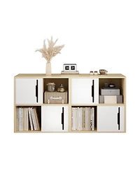 Streamdale Furniture Modern Wood Storage Cabinet Sliding Doors