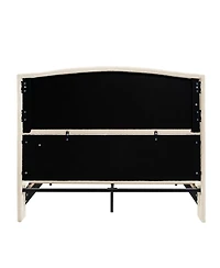 Streamdale Furniture Queen Size Teddy Velvet Upholstered Bed Frame with Headboard and Footboard