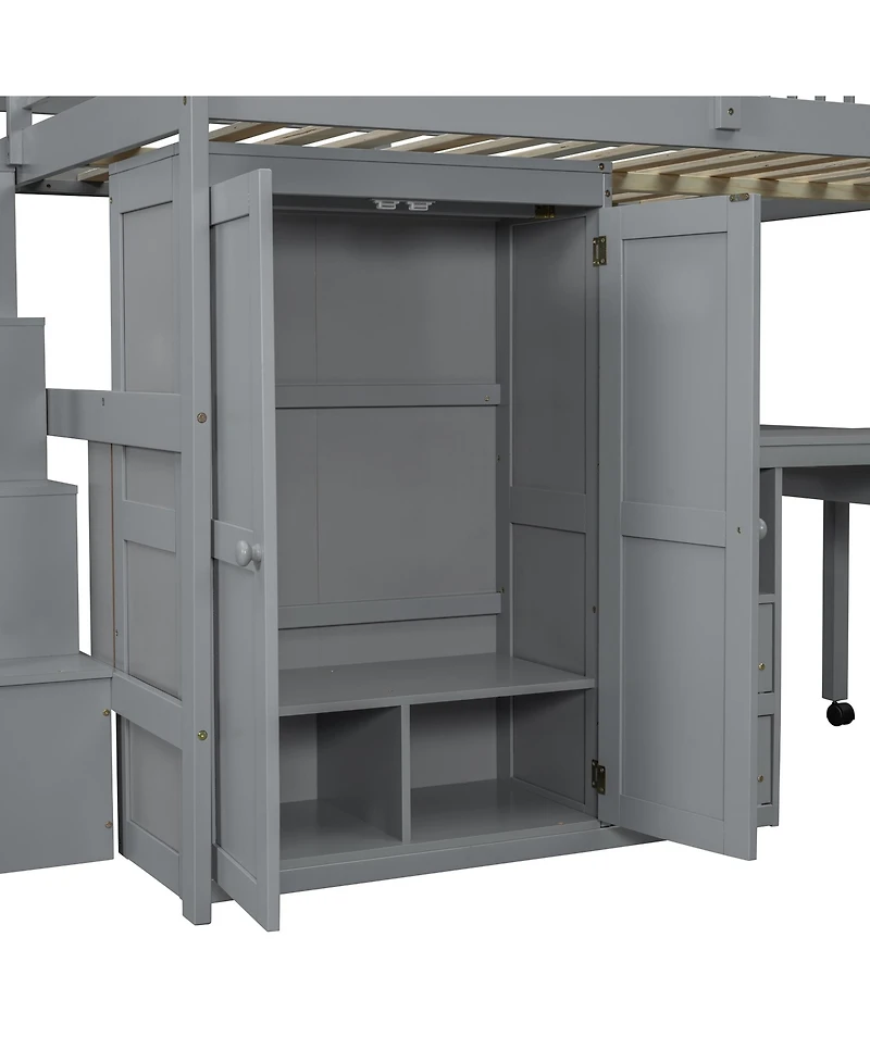 Streamdale Furniture Loft Bed with Stairs & Storage - Multifunctional Kids Furniture