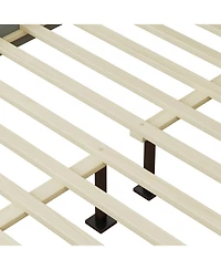 Streamdale Furniture Solid Wood Platform Headboard Queen Bed