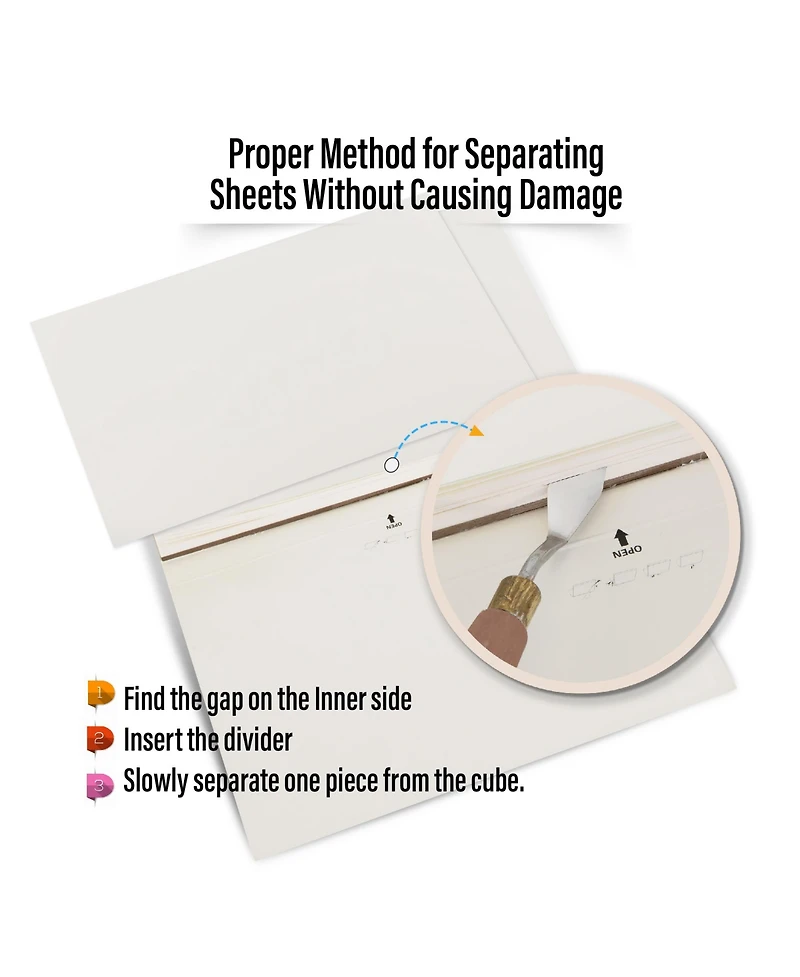 Pintar Watercolor Paper Block, 100% Cotton, 140lb/300gsm, Rough Grain, 20 Sheets