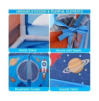 Bruce & Shark Space Themed Play Tent for Kids, Large Playhouse with Easy Setup