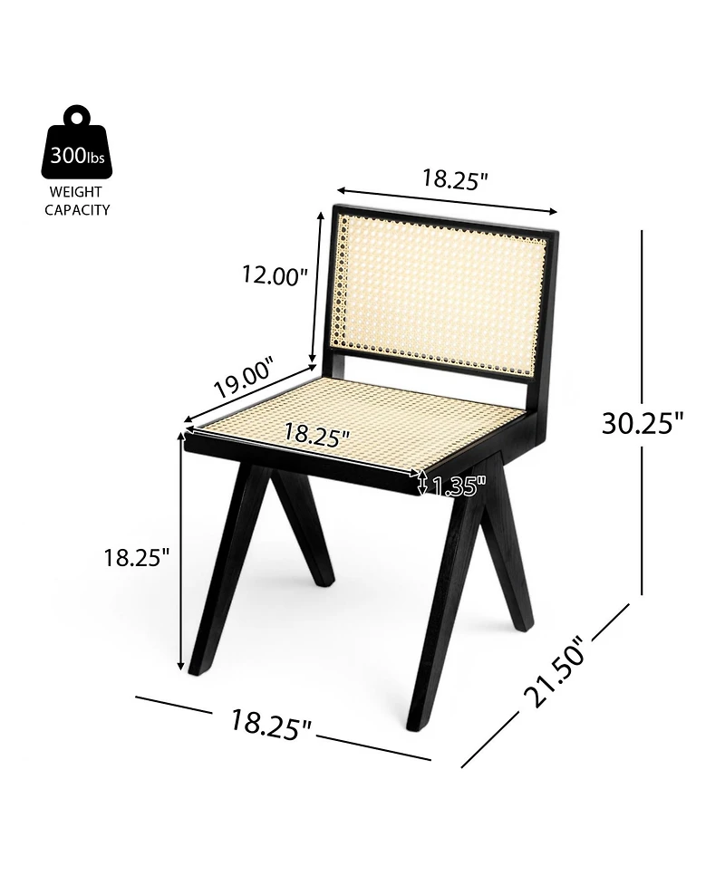 Streamdale Furniture Rattan Accent Dining Chairs (Set of 2