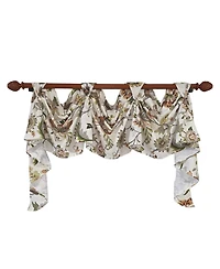 Rlf Home Zanzibar 3-s Victory 100% Cotton Tab Top Swag Window Curtain 54" x 25" Orange