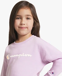 Champion Girls' 4T-6X T-Shirt, Sweatshirt and Skort, 3-Piece Set