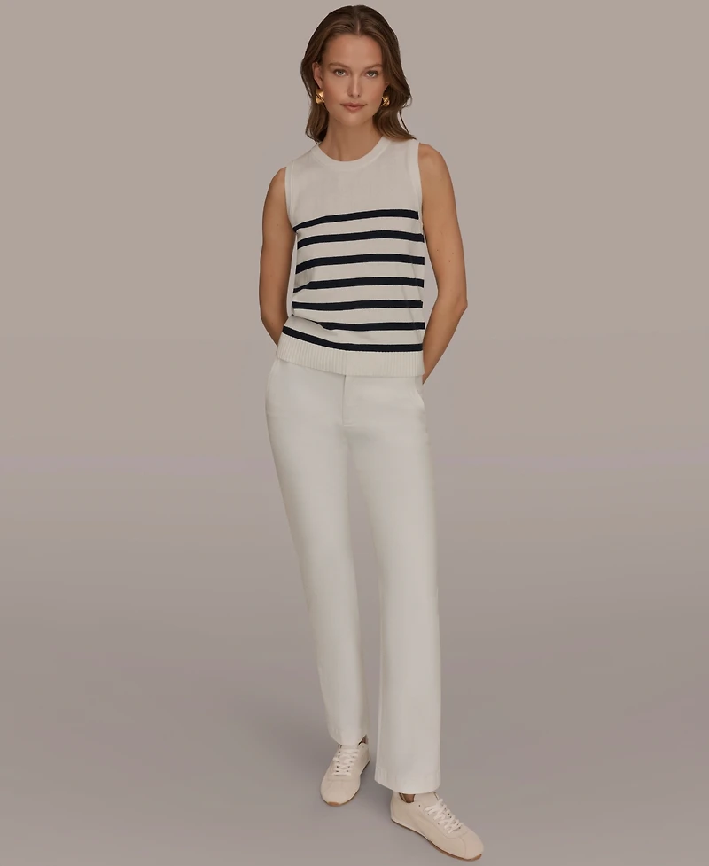 Donna Karan Weekend Women's Crew Neck Stripe Sweater