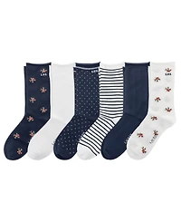 Lauren Ralph Lauren Women's Bouquet Floral Socks, 6-Pack