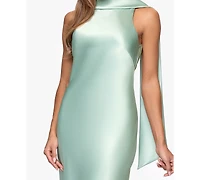 Xscape Women's Long Satin Halter Neck Ball Gown