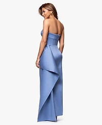 Xscape Women's Strapless Ruffle Long Dress