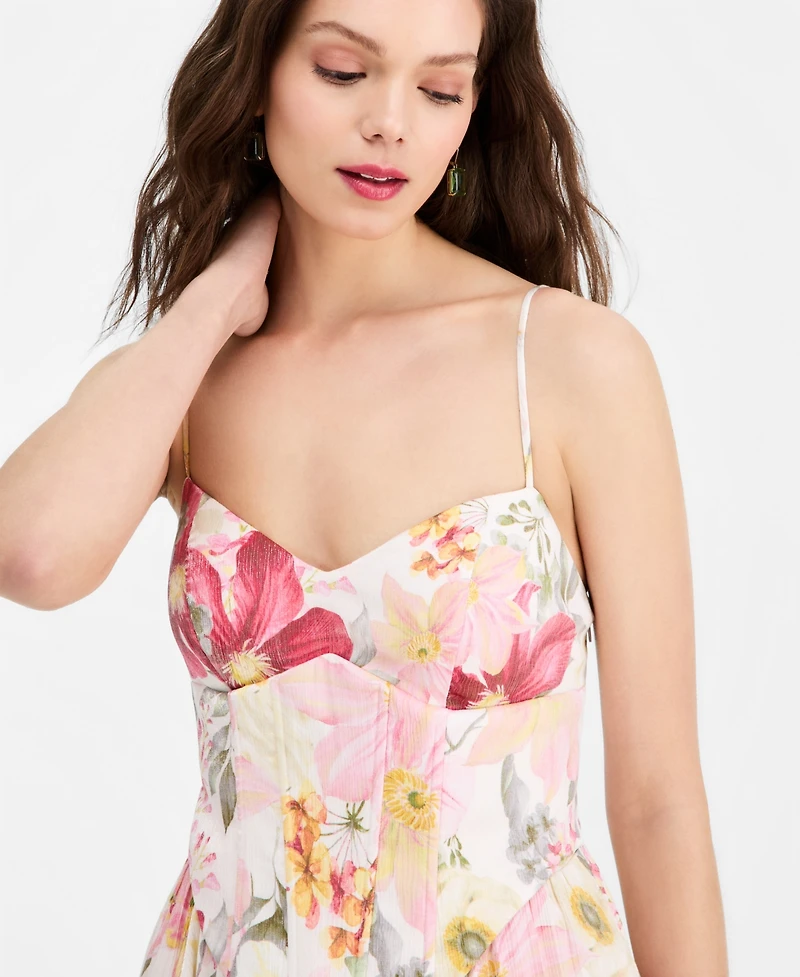 Seni & Cade Women's Floral Print Corset Fit Flare Dress