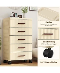 gaomon Plastic Storage Drawer Cart