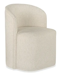 Furniture Marcel -Pc. Wood Rectangular Table and Upholstered Barrel Side Chairs Dining Set