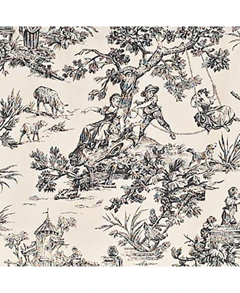 Rlf Home Tradition Provance 100% Cotton Rod Pocket Lined Window Valance 50" x 15" Black