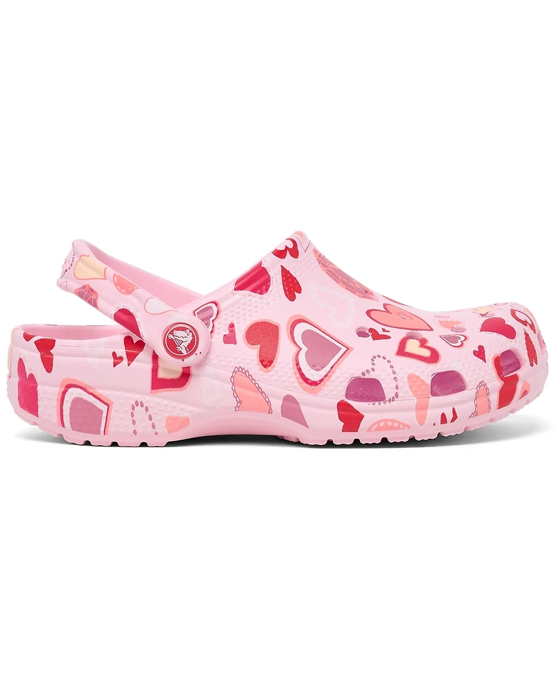 Crocs Big Girl's Hearts Classic Clogs from Finish Line