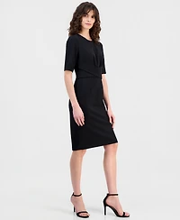 Anne Klein Women's Wrap-Waist Sheath Dress