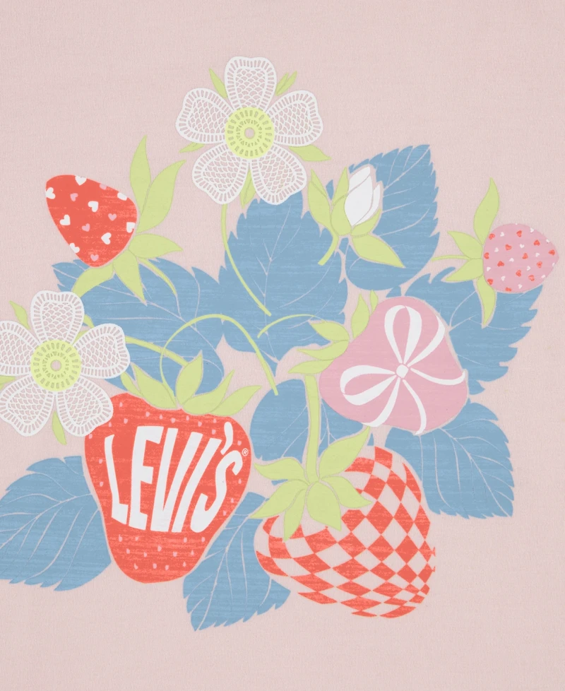 Levi's Girls' 7-16 Strawberries Graphic Pull-On Top