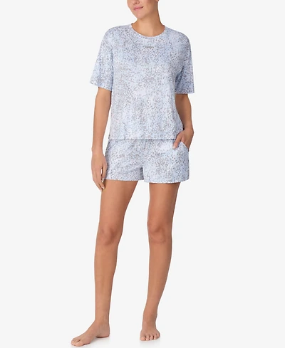 Dkny Women's Short-Sleeve Top & Boxers, 2-Piece Set