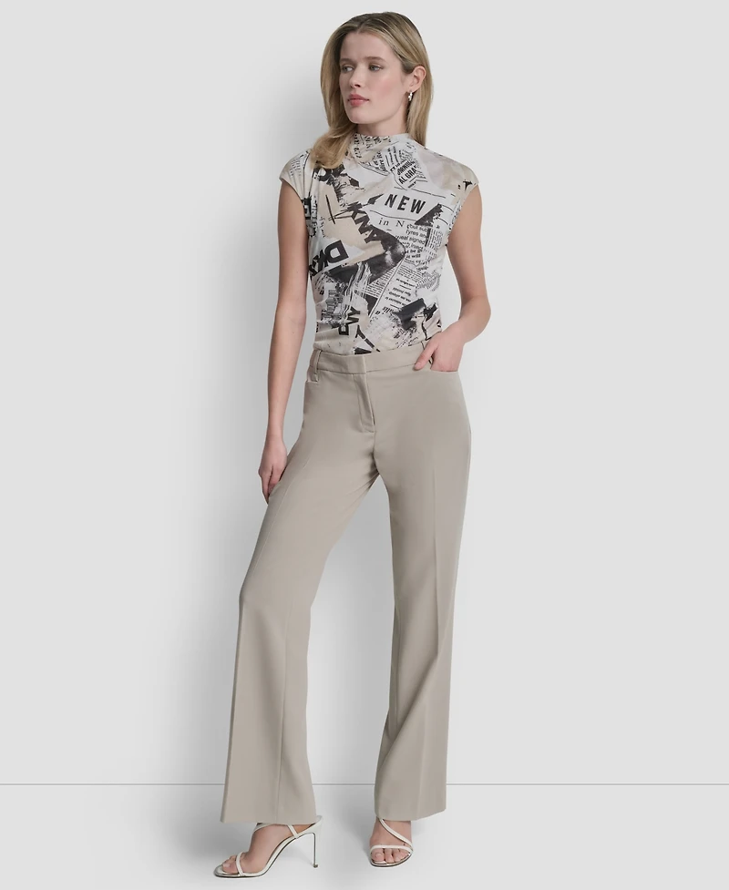 Dkny Women's Modern-Fit Front-Pleated Trousers