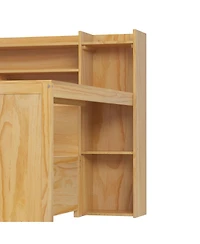 Streamdale Furniture Streamdale Wooden Full Size Daybed with Storage Shelves & Twin Trundle Desk