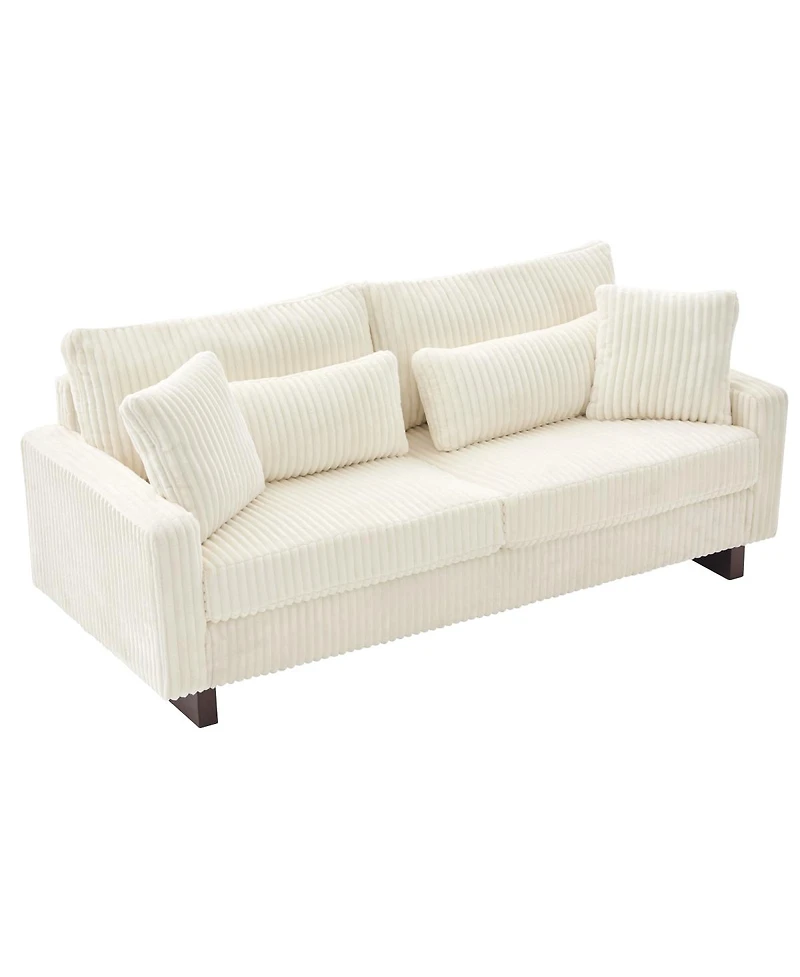 Streamdale Furniture Modern Loveseat Sofa with Four Pillows
