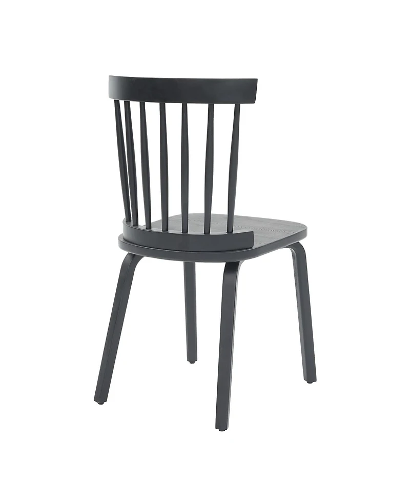 Streamdale Furniture Windsor Dining Chairs Set of 2, Wood Farmhouse Spindle Back, Black