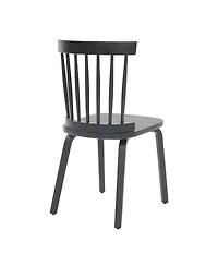 Streamdale Furniture Windsor Dining Chairs Set of 2, Wood Farmhouse Spindle Back, Black
