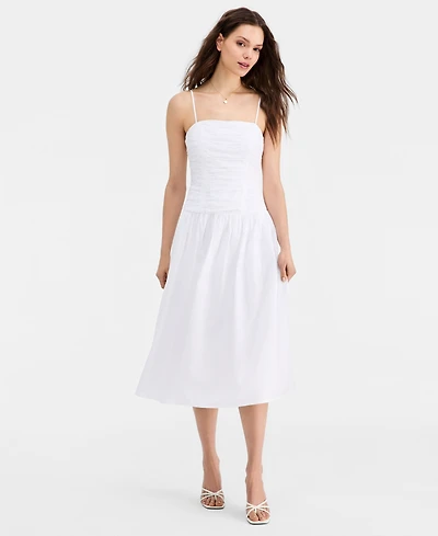 Row A Women's Gathered-Bodice Fit & Flare Dress
