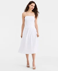 Row A Women's Gathered-Bodice Fit & Flare Dress