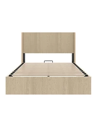 Streamdale Furniture Raised Oak Storage Bed Frame
