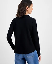 Style & Co Women's Waffle-Knit Collared Top, Macy's Exclusive