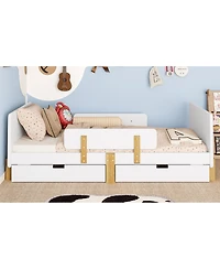 Streamdale Furniture Platform Bed with Storage, Solid Wood Frame, No Box Spring Needed