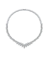 Bling Jewelry Classic Marquise Leaf Cz Statement V Necklace Chandelier Earrings Jewelry Set