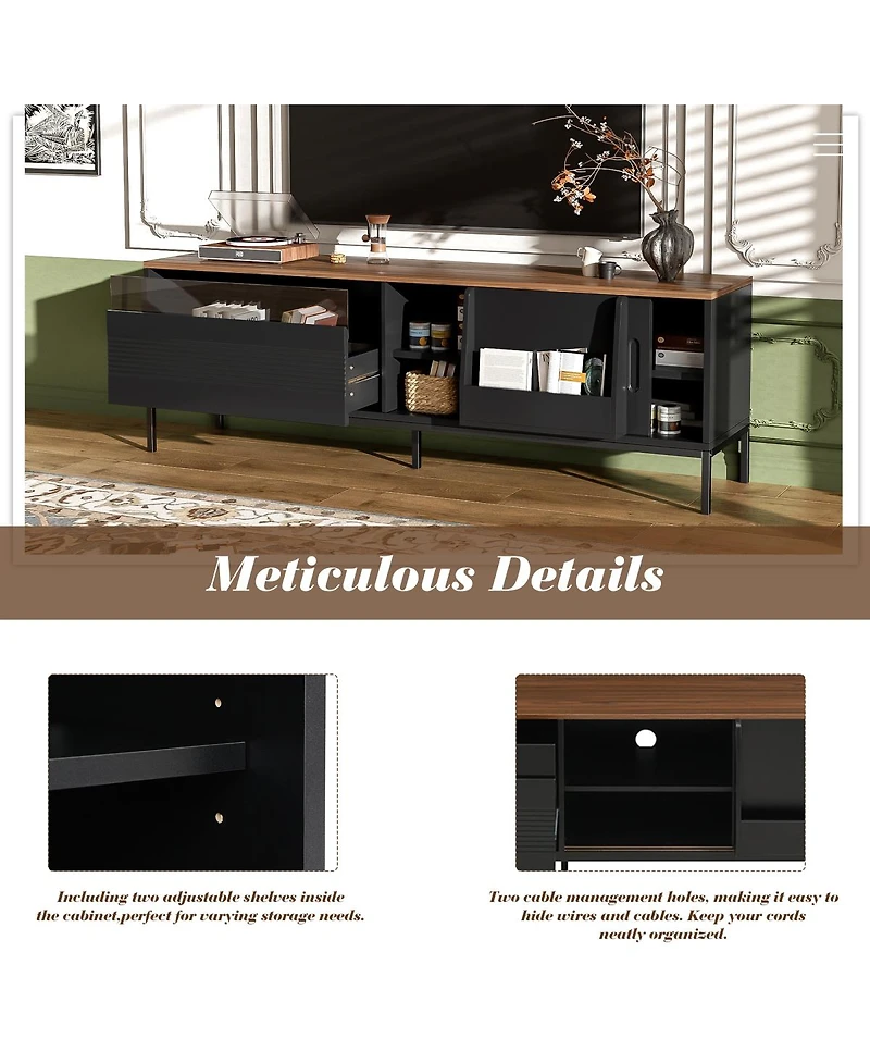 Streamdale Furniture Modern Tv Stand for TVs up to 75", Entertainment Center with Storage