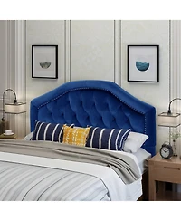 Streamdale Furniture Streamdale Diamond Stitch Nailhead Headboard