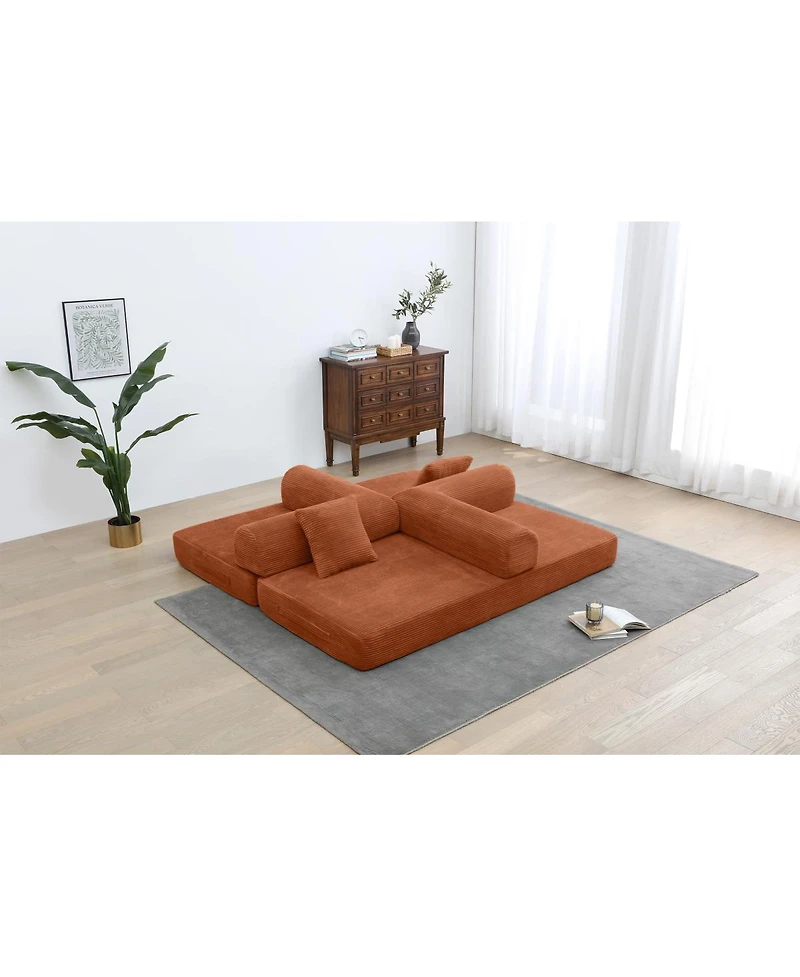 Streamdale Furniture 3-Seat Convertible Sofa Bed with Repositionable Armrests