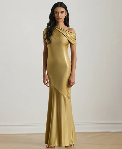 Lauren Ralph Women's Metallic Off-The-Shoulder Ball Gown
