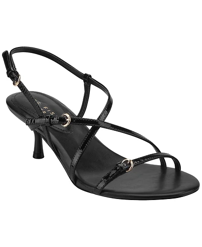 Marc Fisher Ltd Women's Nylah Strappy Leather Kitten Heel Sandals