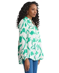 Jones New York Petite Long-Sleeve Popover Top