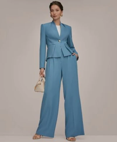 Donna Karan New York Womens High Waist Mid Rise Pants One Button Peplum Jacket