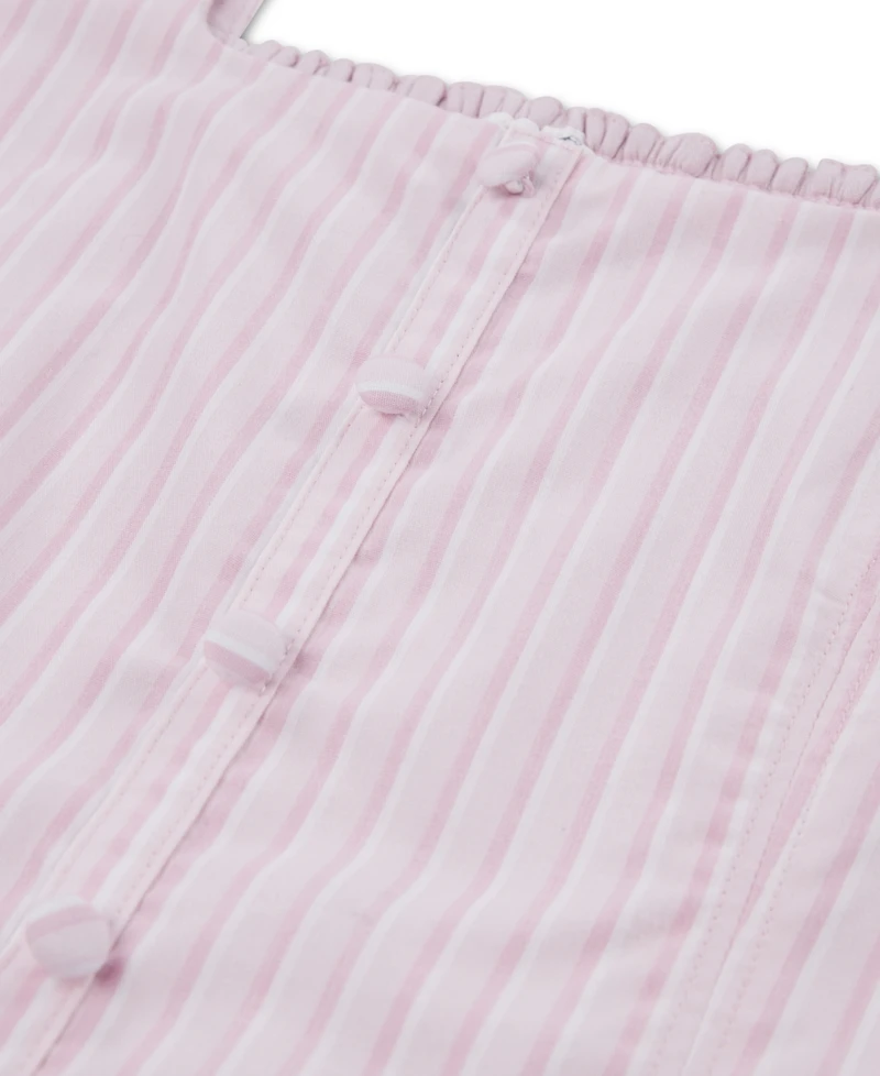 abercrombie kids Girls' Faux Button Square Neck Mini Dress