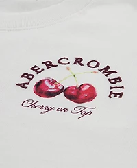 abercrombie kids Girls' Cherry Boxy Crewneck T-Shirt