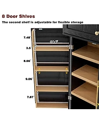 Streamdale Furniture Farmhouse Kitchen Pantry Cabinet with 8