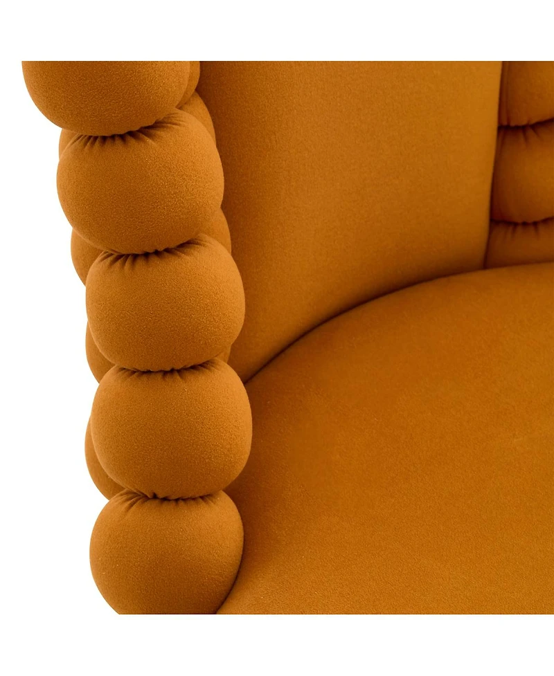 Streamdale Furniture Set of 2 Puffy Bubble Chairs with Gold Legs
