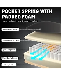 Streamdale Furniture Streamdale 600LBS Big & Tall Office Chair, Extra Wide Seat, Adjustable Lumbar, Heavy Duty Executive Chair