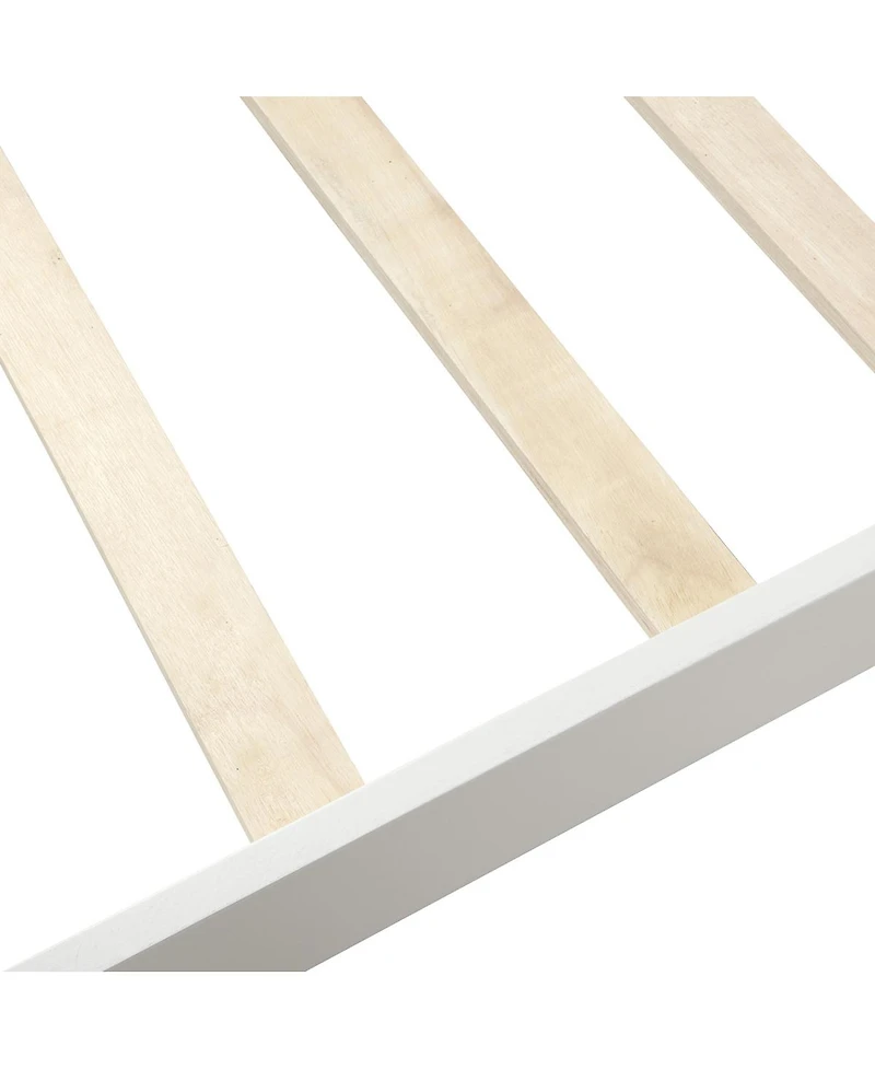 Streamdale Furniture Wood Platform Bed Twin Sleigh Bed Frame with Headboard/Footboard