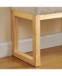 Streamdale Furniture Shoe-changing bench with wooden frame and cushioned seat - Brown